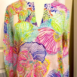 Lilly Pulitzer 3/4 sleeve Tunic shirt top